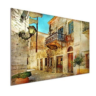 Panel do kuchni Uliczki w Grecji