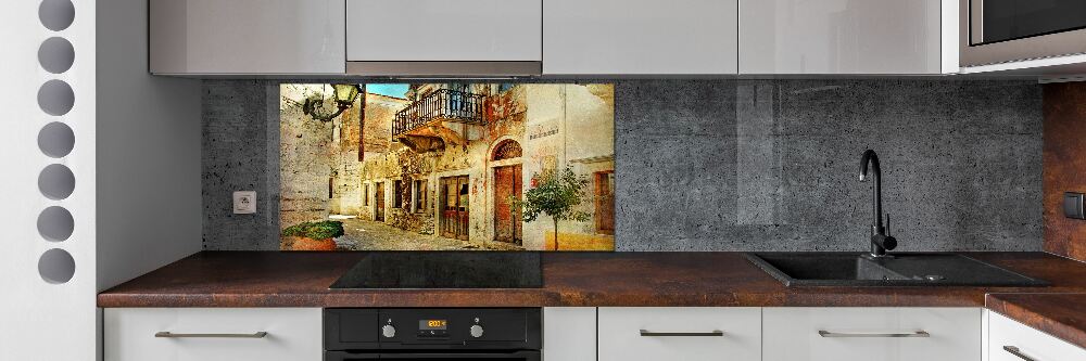 Panel do kuchni Uliczki w Grecji