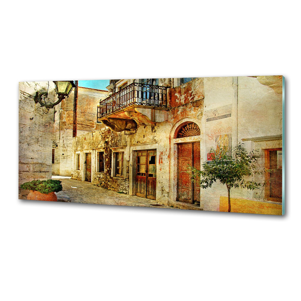 Panel do kuchni Uliczki w Grecji