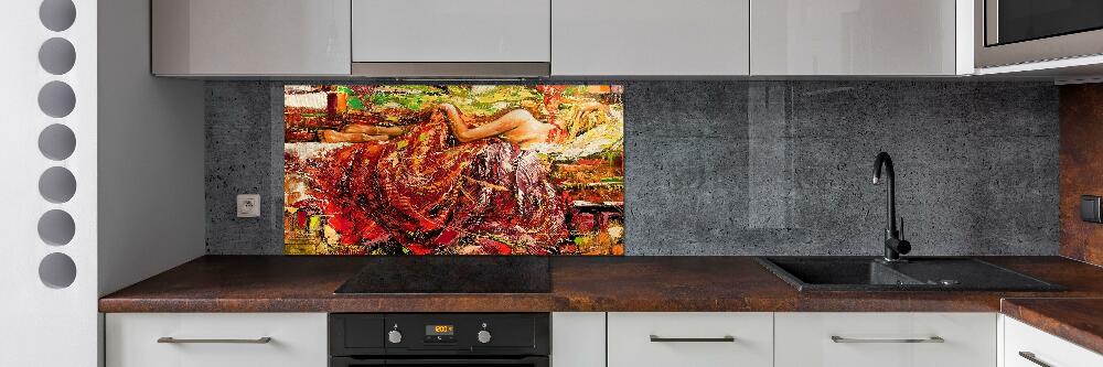 Panel do kuchni Śpiąca kobieta