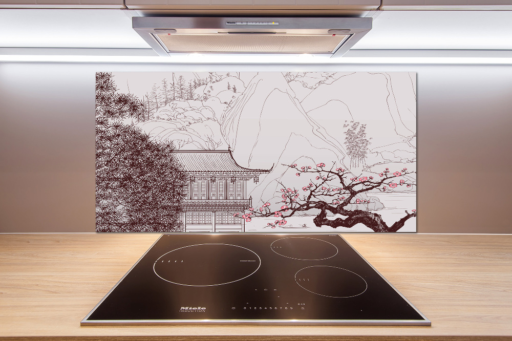 Panel do kuchni Chiński krajobraz