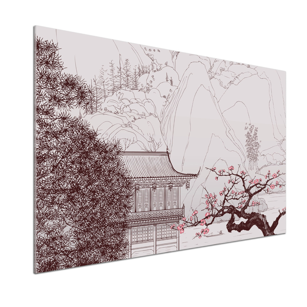 Panel do kuchni Chiński krajobraz