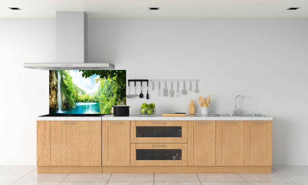 Panel do kuchni Wodospad w lesie