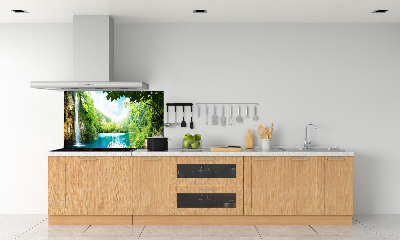 Panel do kuchni Wodospad w lesie