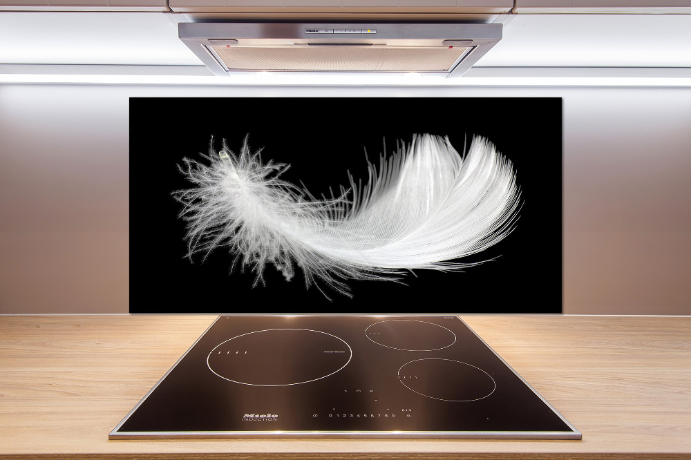 Panel szklany do kuchni Piórko