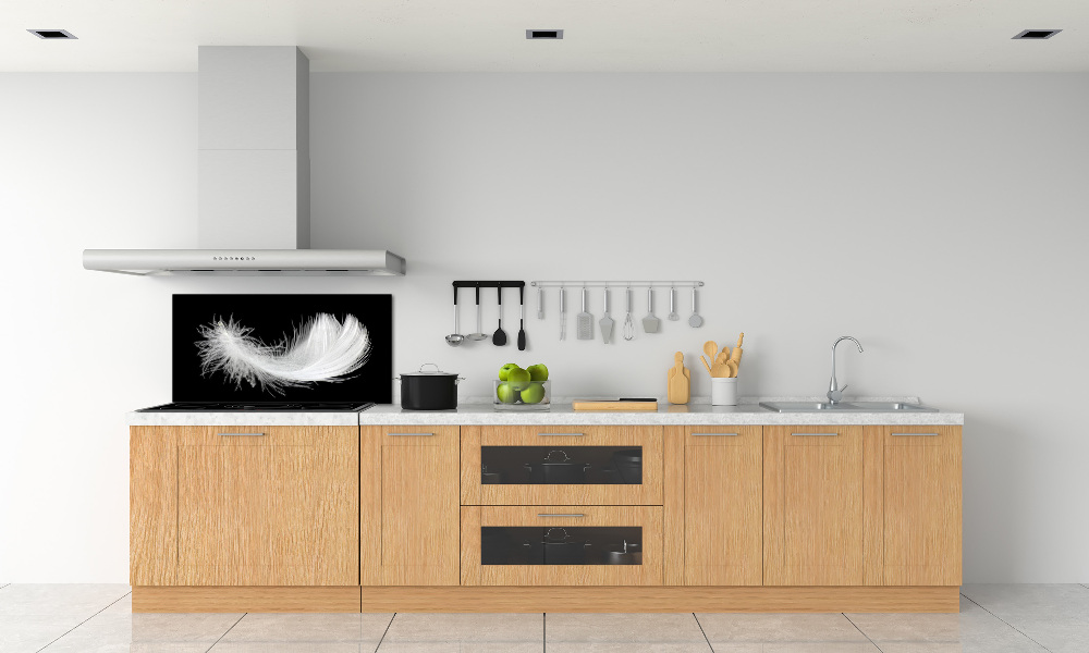 Panel szklany do kuchni Piórko