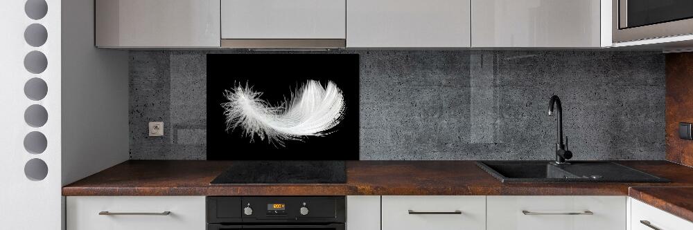 Panel szklany do kuchni Piórko