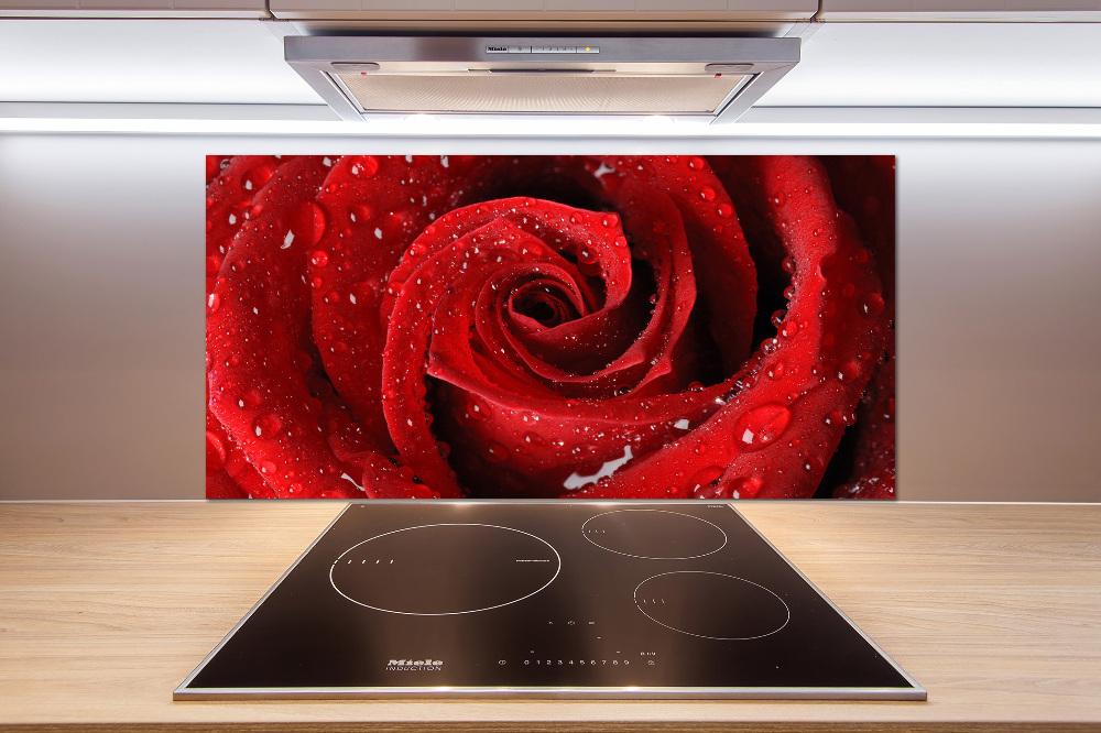 Panel do kuchni Krople na róży