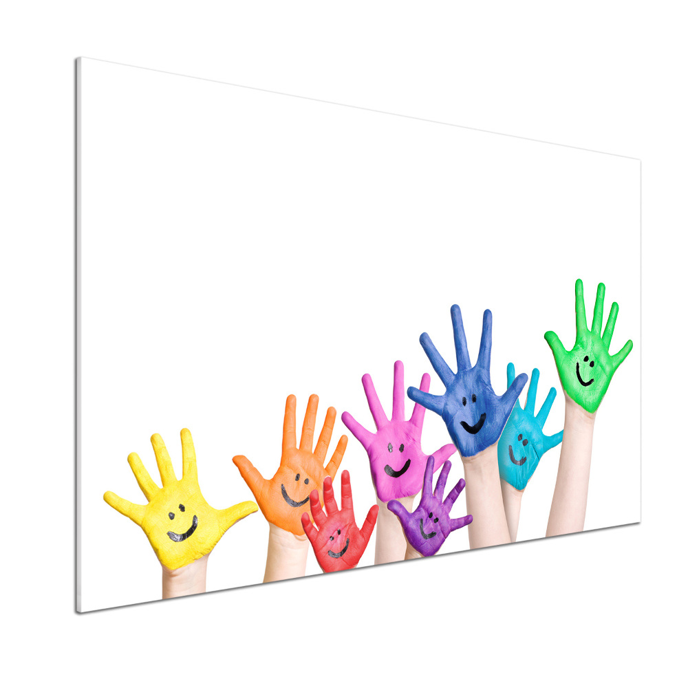 Panel do kuchni Pomalowane dłonie