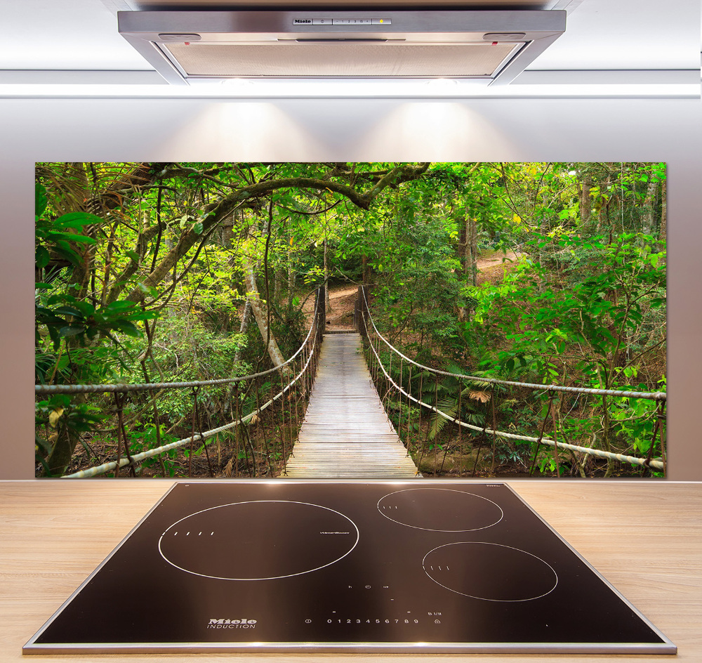 Panel dekor szkło Most linowy