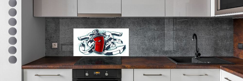 Panel między meble w kuchni Graffiti