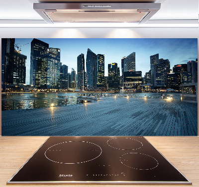 Panel do kuchni Singapur nocą