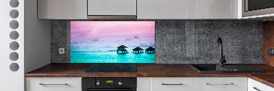 Panel do kuchni Bungalowy nad wodą