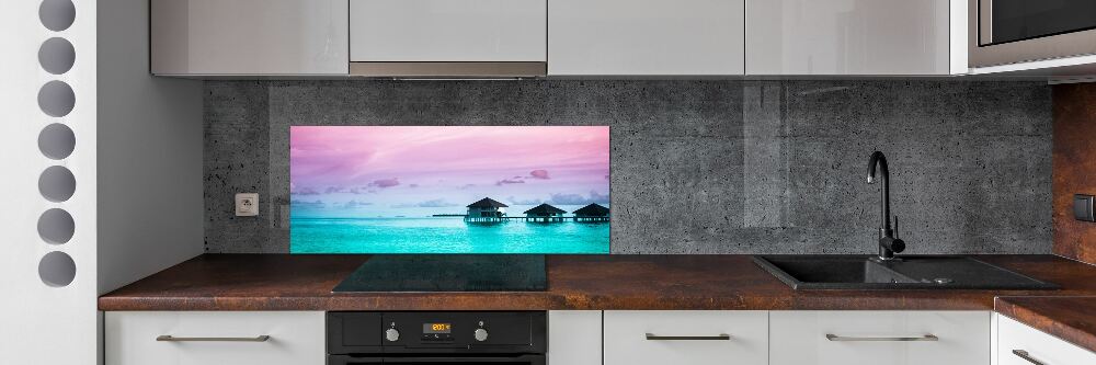 Panel do kuchni Bungalowy nad wodą
