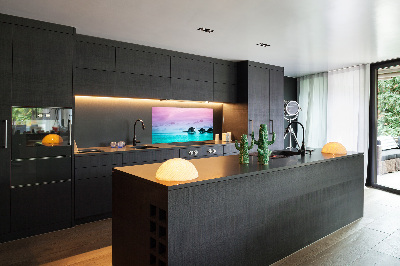 Panel do kuchni Bungalowy nad wodą