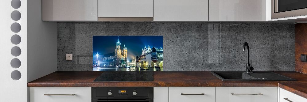 Panel dekor szkło Kraków nocą