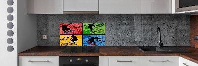 Panel do kuchni Rower i deskorolka