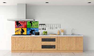 Panel do kuchni Rower i deskorolka