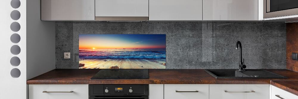 Panel lacobel Wschód słońca morze