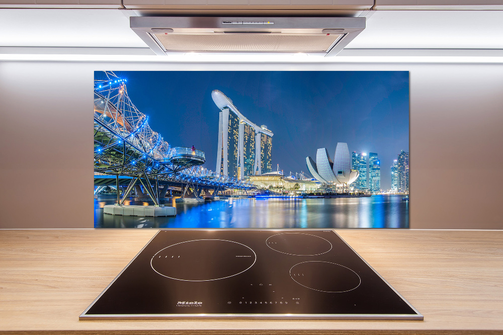 Panel do kuchni Singapur nocą