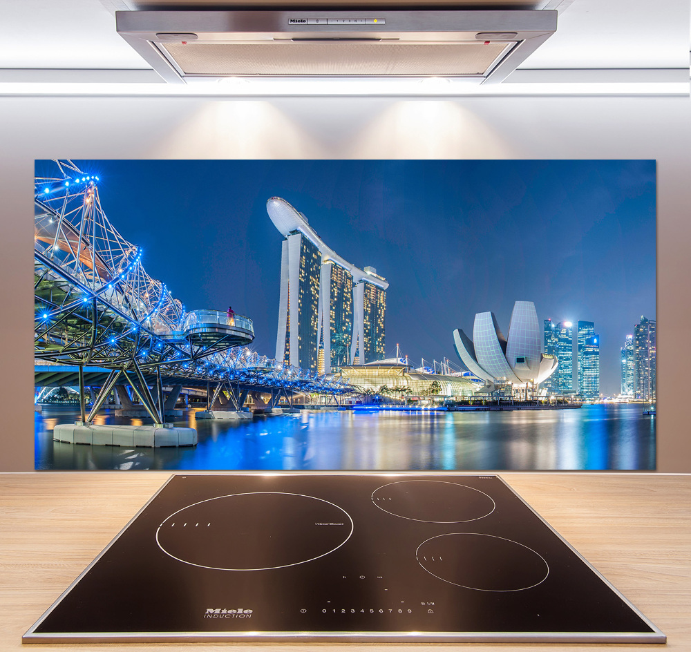 Panel do kuchni Singapur nocą
