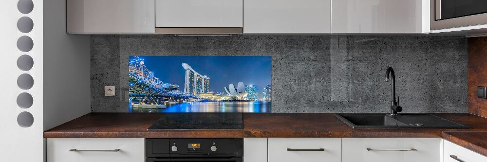 Panel do kuchni Singapur nocą