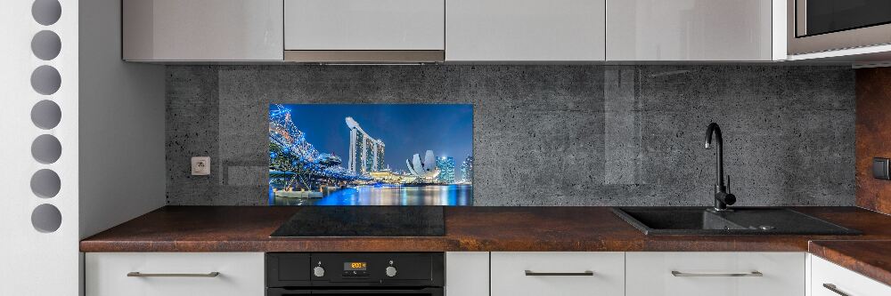 Panel do kuchni Singapur nocą