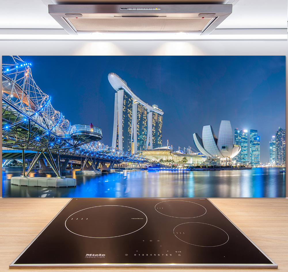 Panel do kuchni Singapur nocą