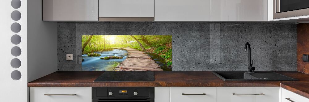Panel do kuchni Ścieżka w lesie