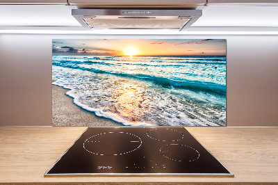 Panel lacobel Zachód słońca plaża