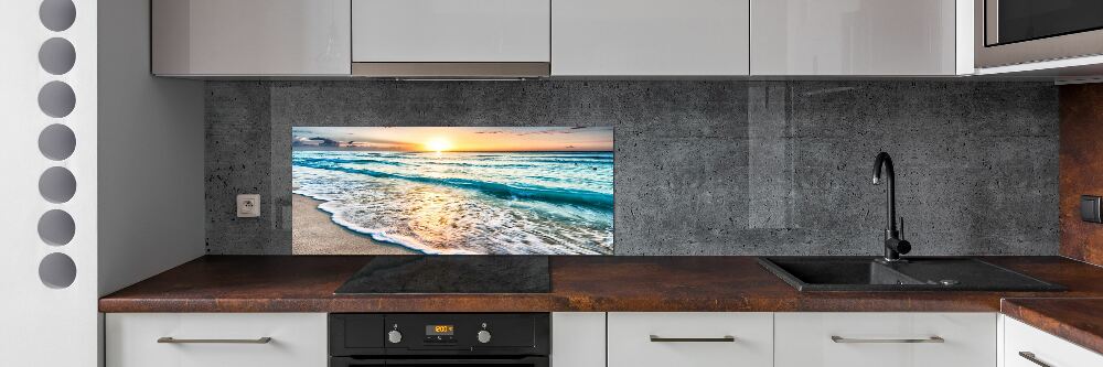 Panel lacobel Zachód słońca plaża