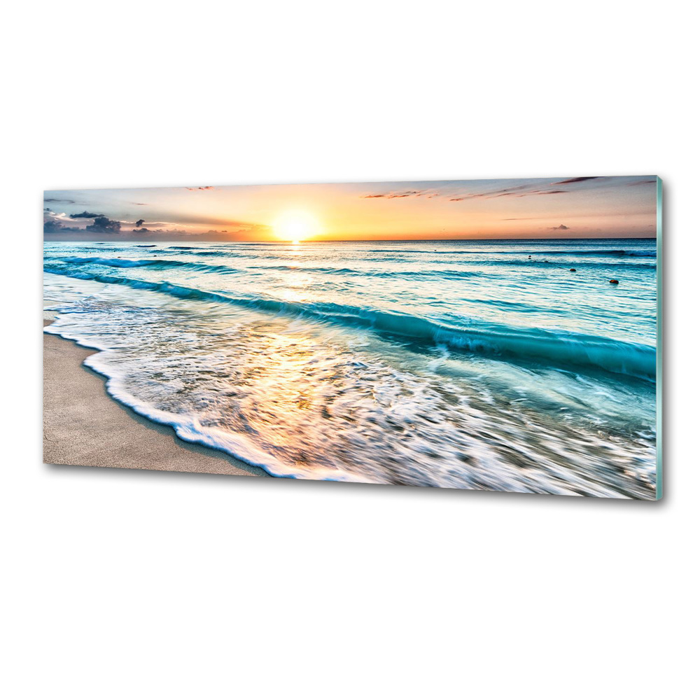 Panel lacobel Zachód słońca plaża