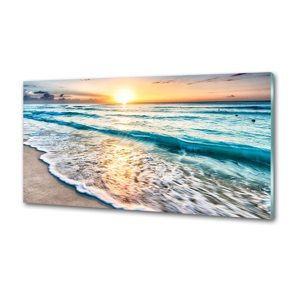 Panel lacobel Zachód słońca plaża