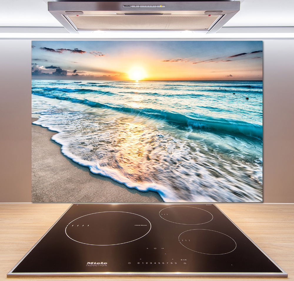 Panel lacobel Zachód słońca plaża