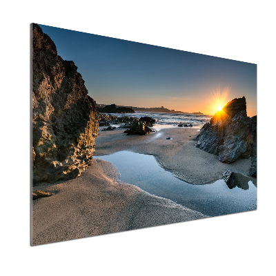 Panel do kuchni Skały na plaży