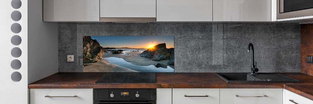 Panel do kuchni Skały na plaży