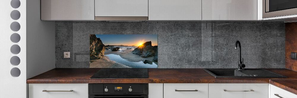 Panel do kuchni Skały na plaży
