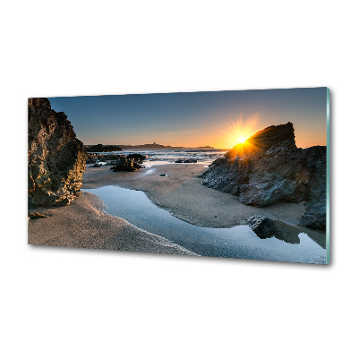 Panel do kuchni Skały na plaży