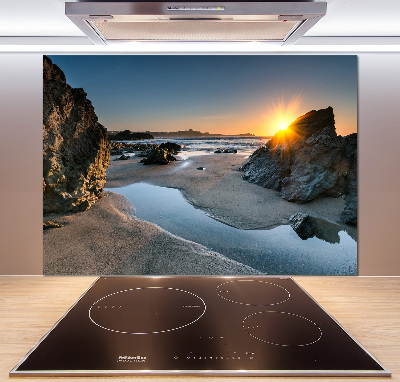 Panel do kuchni Skały na plaży
