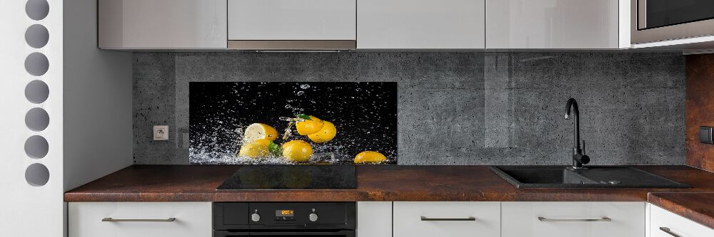 Panel do kuchni Cytryny i woda