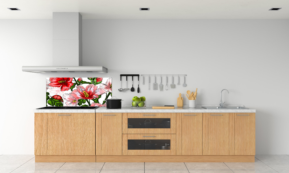 Panel między meble w kuchni Hibiskus