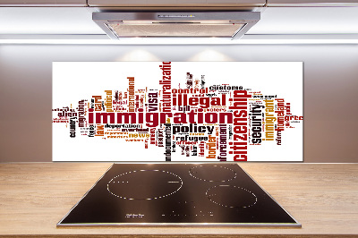 Panel między meble w kuchni Imigracja