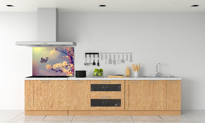 Panel lacobel Kwiat wiśni i motyl