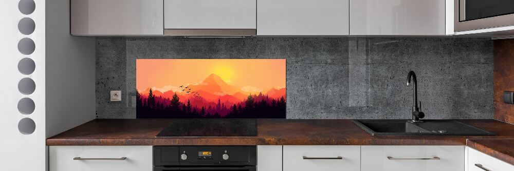 Panel do kuchni Górski pejzaż