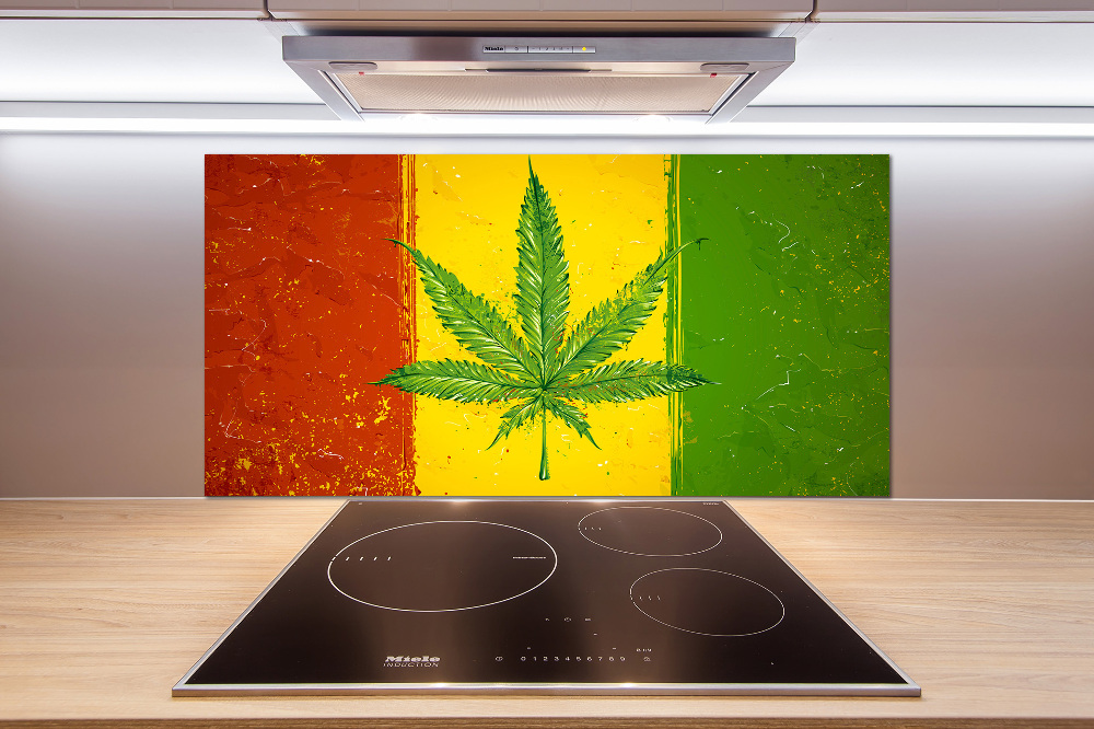 Panel dekor szkło Rasta flaga