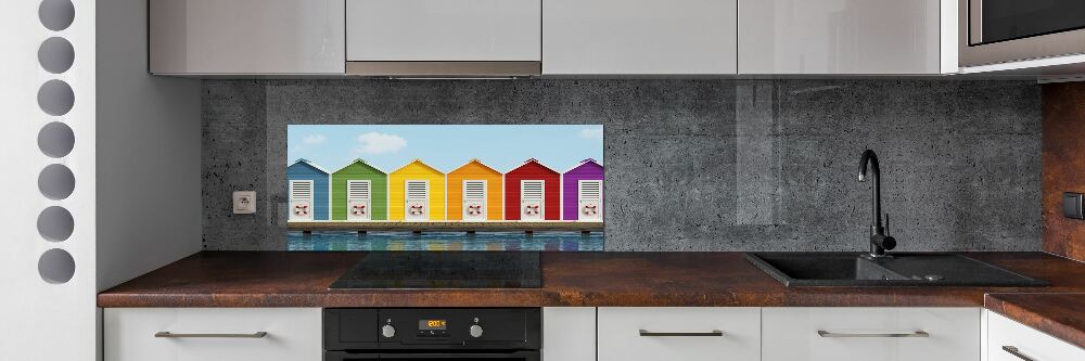 Panel do kuchni Plażowe kabiny