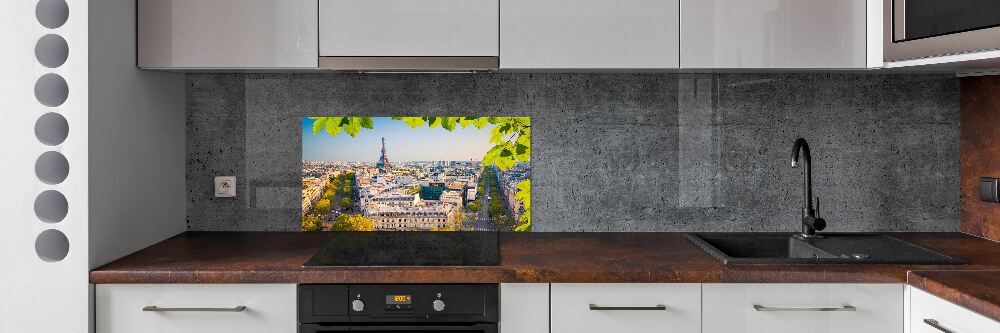 Panel szklany do kuchni Paryż
