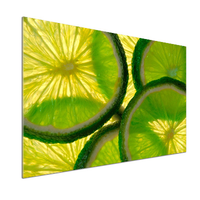 Panel szklany do kuchni Limonka