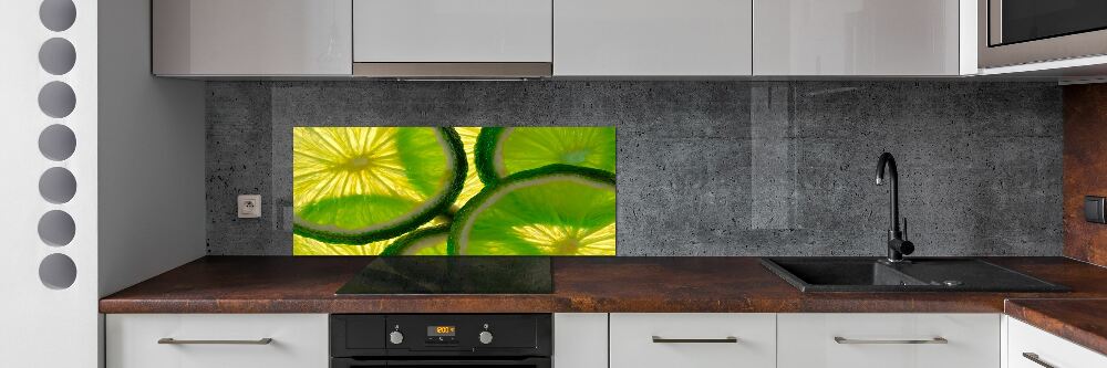Panel szklany do kuchni Limonka