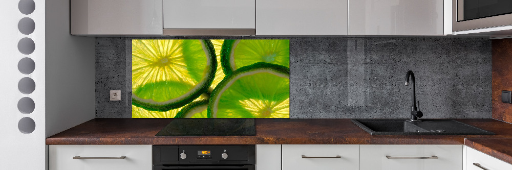 Panel szklany do kuchni Limonka